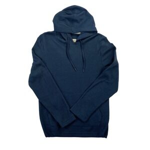 NWT‎ Rainforest Waffle Knit Hoodie Sz Medium Mens Blue Pullover with Drawstring